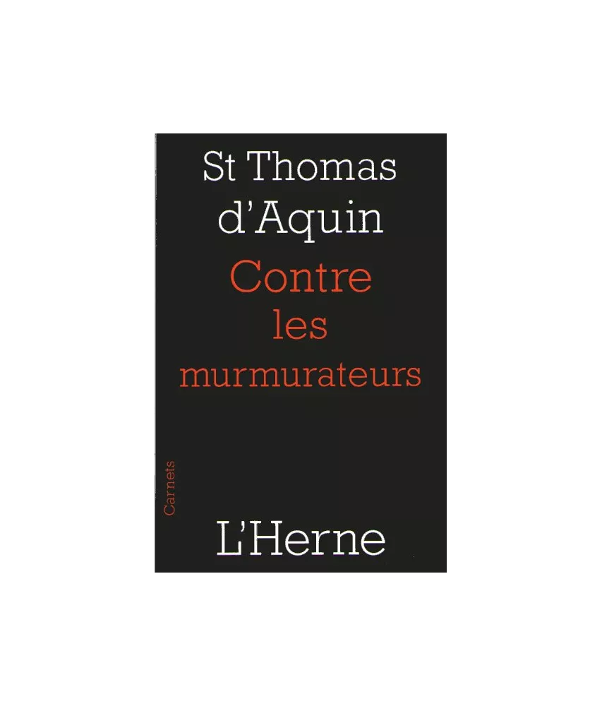 Contre les murmurateurs