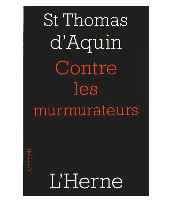 Contre les murmurateurs