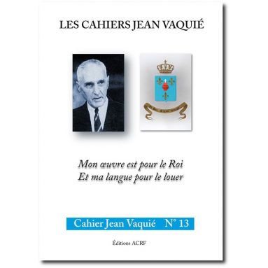 Cahier Jean Vaquié N°13