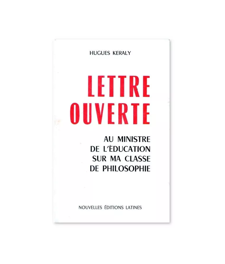 Lettre ouverte au ministre de l'éducation sur ma classe de philosophie