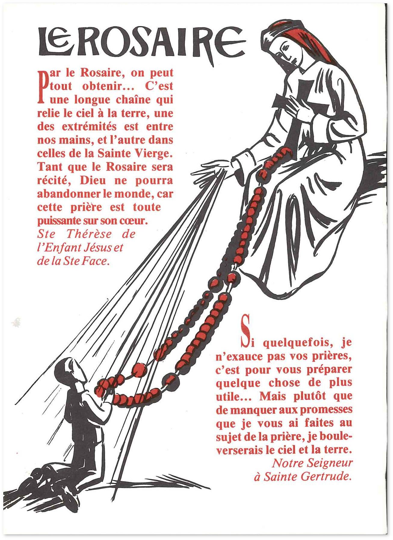 Le rosaire - Dépliant pour la récitation du Rosaire | Livres en famille