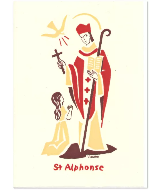 Bénédictines  de Vénières - Saint Alphonse Carte double
