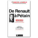 De Renault à Pétain - Mémoires