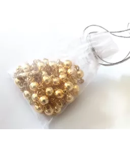 Chapelet perles dorées