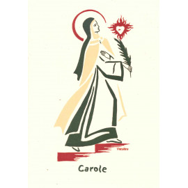Bénédictines de Vénières - Sainte Charlotte, Carole - Carte double