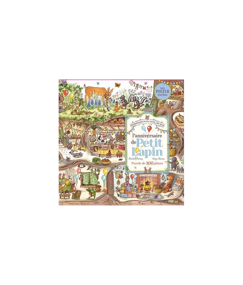 Rachel Piercey - L'anniversaire de Petit Lapin - Puzzle de 100 pièces