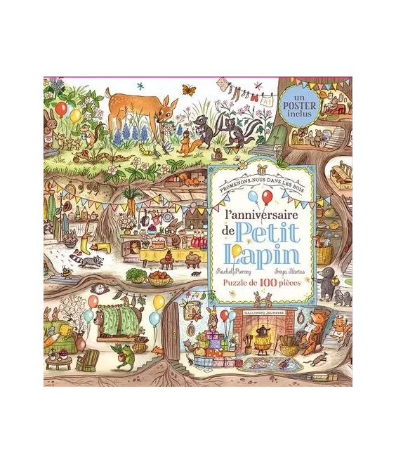 Rachel Piercey - L'anniversaire de Petit Lapin - Puzzle de 100 pièces