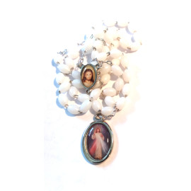 Chapelet de la Miséricorde Divine - Perles blanches