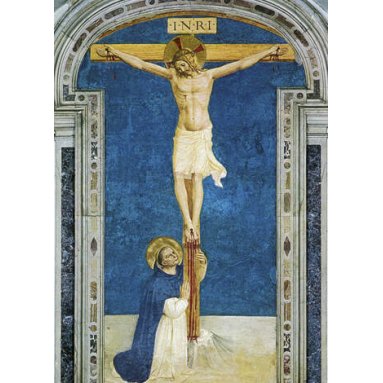 Fra Angelico - Saint Dominique au pied de la Croix