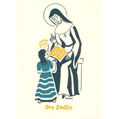Bénédictines de Vénières - Sainte Emilie - Carte double