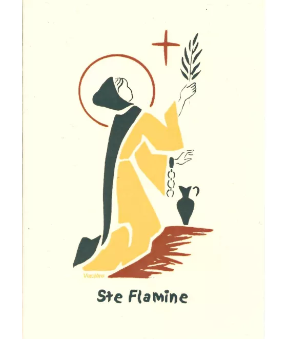 Bénédictines  de Vénières - Sainte Flamine - Carte-double