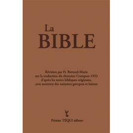 Chanoine Augustin Crampon - La Bible Intégrale - Couverture marron