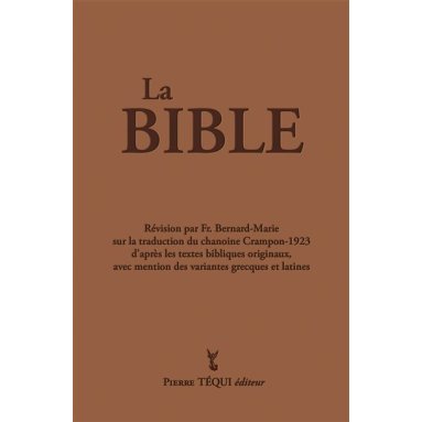Chanoine Augustin Crampon - La Bible Intégrale - Couverture marron