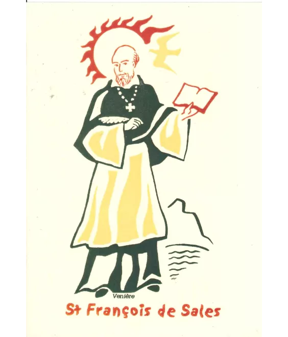 Bénédictines  de Vénières - Saint François de Sales - Carte double