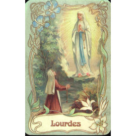 Lourdes - Prière Vierge Sainte de l'abbé Perreyve - Bernadette à la Grotte