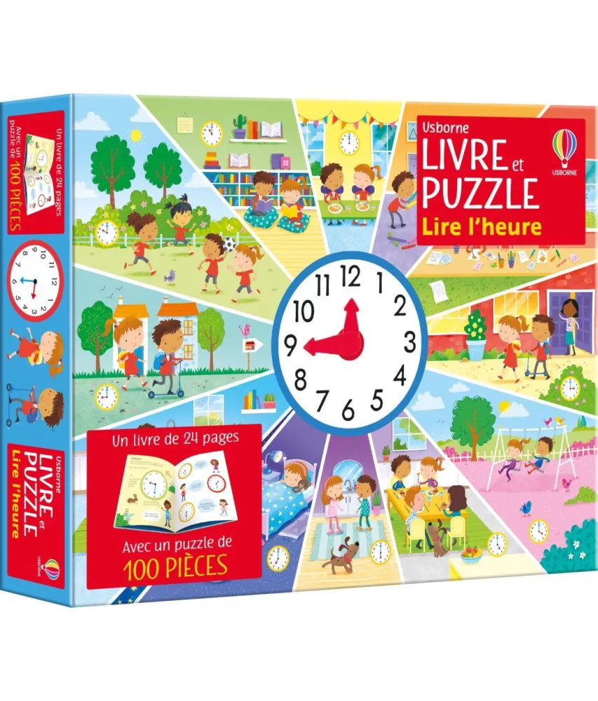 Lire l'heure - Livre et Puzzle de 100 pièces