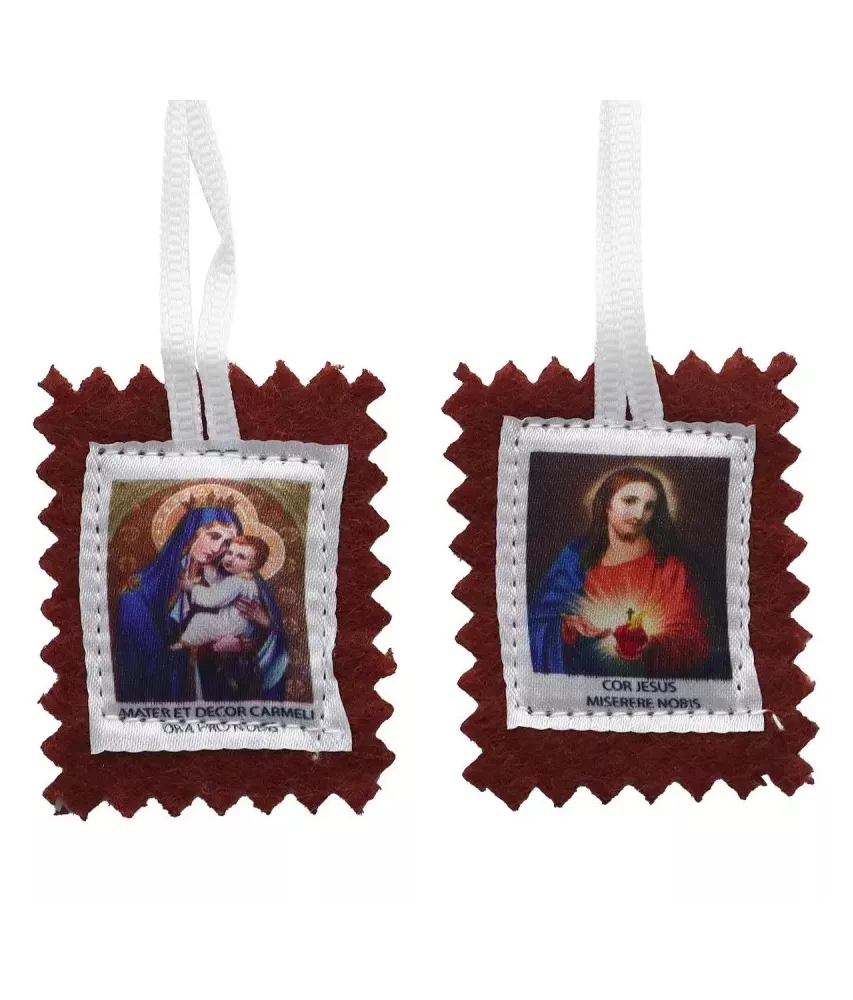 Lot De Médailles Scapulaires Notre Dame Du Mont Carmel - 100% Made In Italy - Protection Et Foi