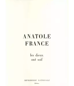 Les dieux ont soif - Edition numérotée N°1889