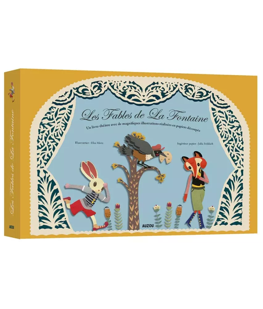 Les Fables de La Fontaine - Un livre-théâtre - Jaune