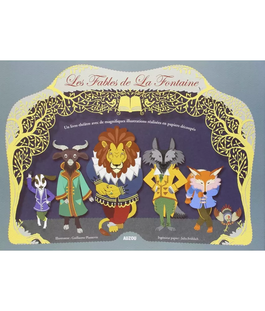 Les Fables de La Fontaine - Un livre-théâtre - Bleu vert - Prix spécial