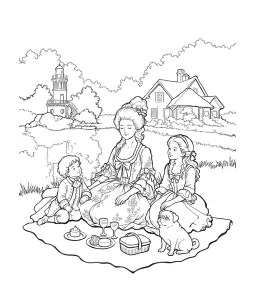 Marie-Antoinette et la mode - Cahier de coloriage