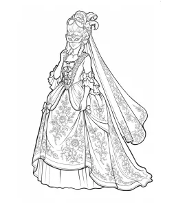 Marie-Antoinette et la mode - Cahier de coloriage