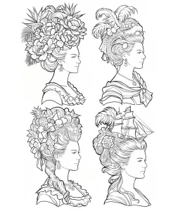 Marie-Antoinette et la mode - Cahier de coloriage