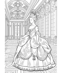 Marie-Antoinette et la mode - Cahier de coloriage