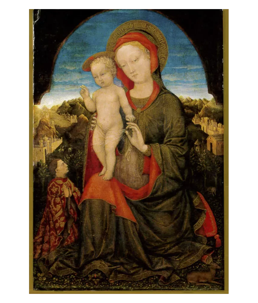 Vierge et Enfant vénérés par Lionel d'Este N°574 CP