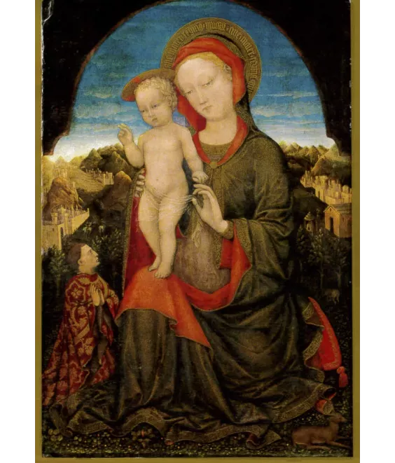 Vierge et Enfant vénérés par Lionel d'Este N°574 CP