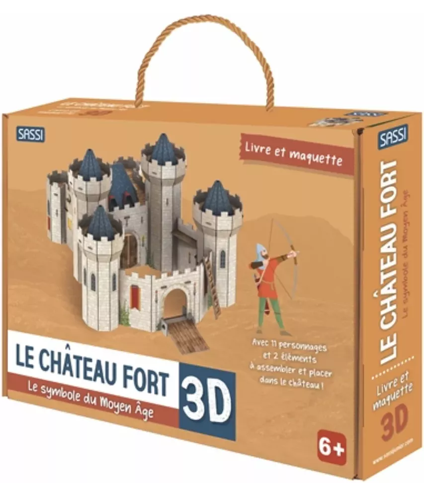 Le château fort 3D - Le symbole du Moyen Age - Livre et maquette