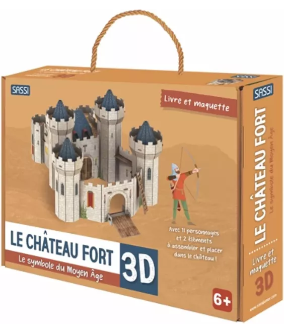 Le château fort 3D - Le symbole du Moyen Age - Livre et maquette