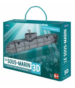 Le sous-marin en 3D - L'histoire des sous-marins - Livre et maquette
