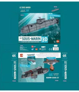 Le sous-marin en 3D - L'histoire des sous-marins - Livre et maquette
