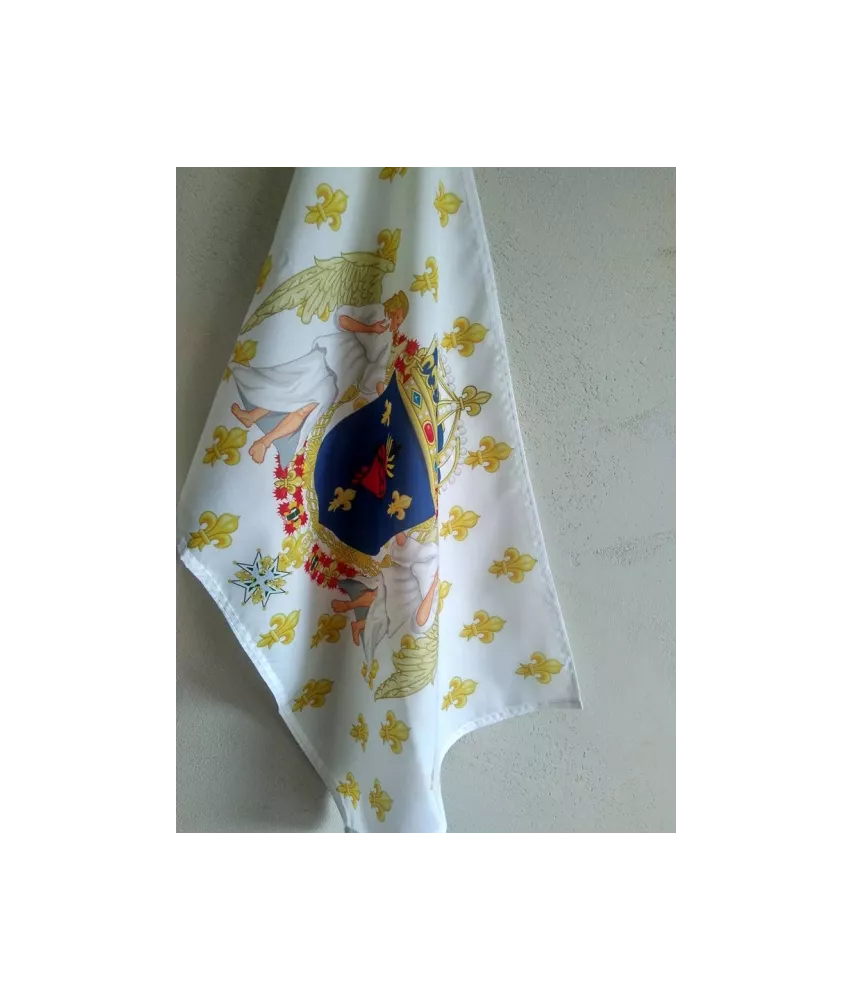 Drapeau Anges et armes de France Sacré-Cœur