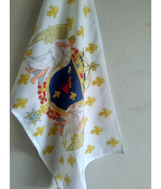 Drapeau Anges et armes de France Sacré-Cœur