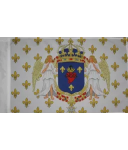 Drapeau Anges et armes de France Sacré-Cœur