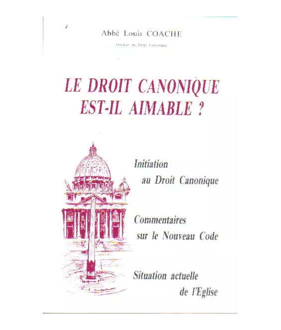 Le droit canonique est-il aimable ?